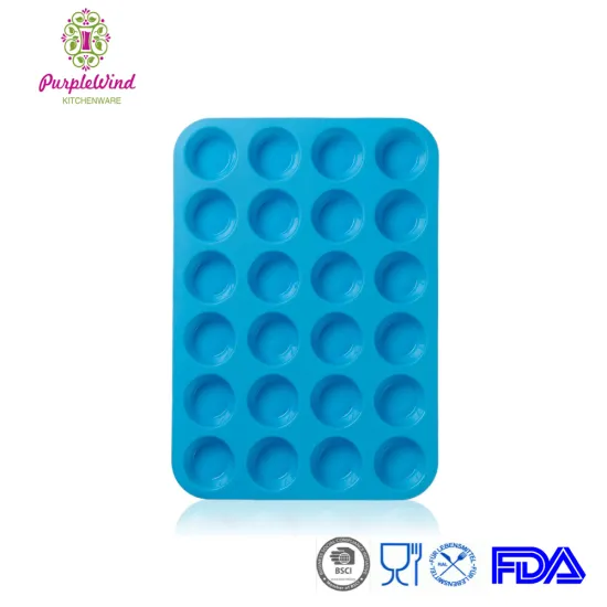 Silicone Mini Cupcake Mold, 24 Cup/Muffin Pan for Baking