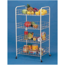 I-4-Tier Iron Wire Storage Cart