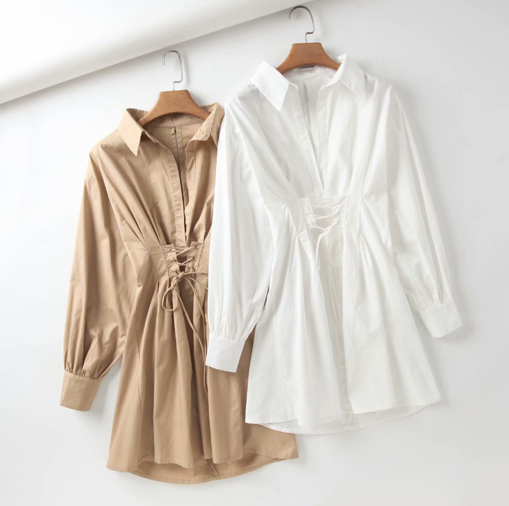 Women Casual Shirt Dresses 