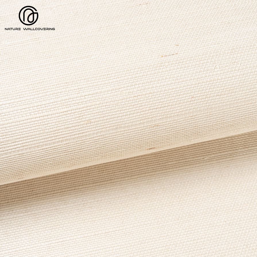 Revêtement mural en sisal SS808 ton riz chaud, détail artisanal