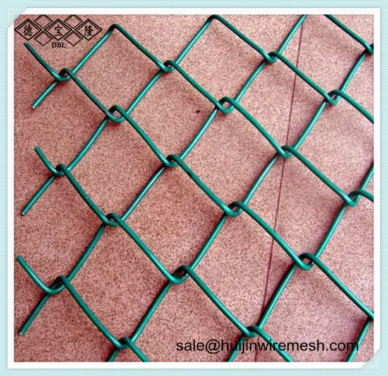 Powder coated chain link fence