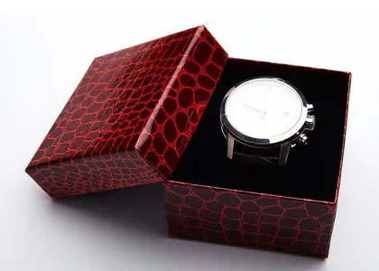 Wholesale Cotton Pad Textured Paper Watch Box