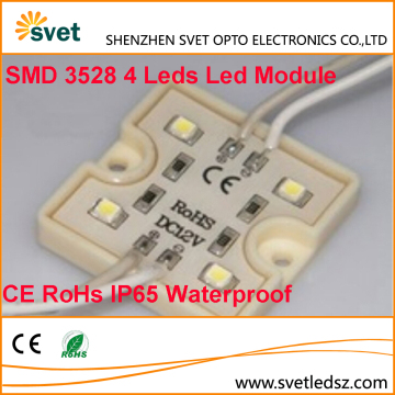 CE RoHs 4 SMD 3528 4 Leds Square led module RGB Yellow for Signs IP68 Waterproof