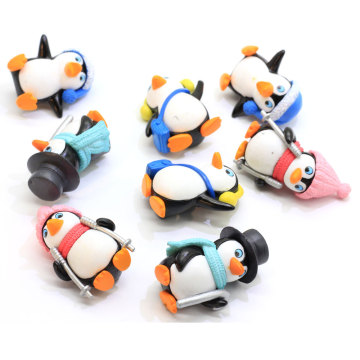 Encantos de resina em forma de pinguim cabochão de alta qualidade para contas em 3D para brinquedos de decoração DIY para crianças artesanato feito à mão