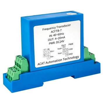 DIN Rail Tần số chuyển giao đầu dò 0-100kHz 1kHz 50kHz đến 4-20ma 0-10V DC24V công suất