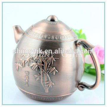 2014 Fashion Vintage embossed zinc alloy teapot shape toothpick holder home decoration