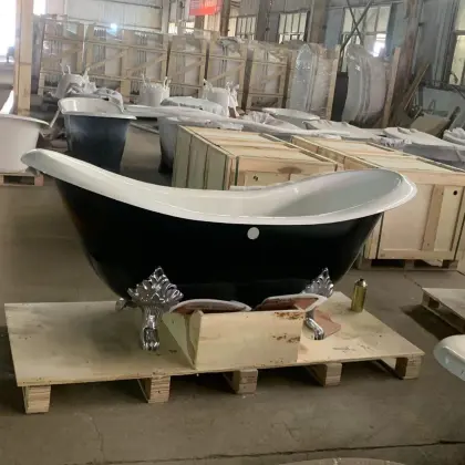 Kingston Cast Iron Double Slipper Tub