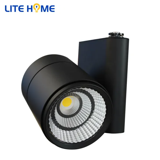 40W COB Spotlight with 4-Wire Adapter for Commercial Track Rail Systems