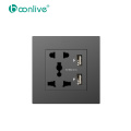 Universal-Buchse 5 Port-Buchse mit USB