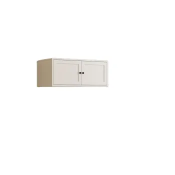 Modern White Living Room Design: Incorporating Iron Door Wardrobe & Top Cabinet