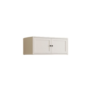 Modern White Living Room Design: Incorporating Iron Door Wardrobe & Top Cabinet
