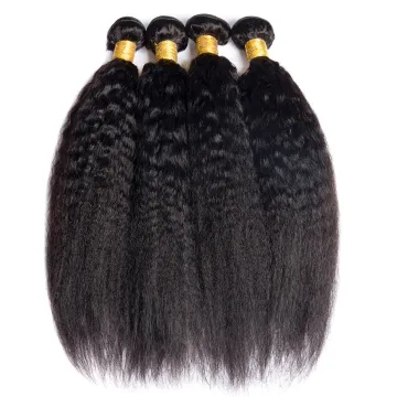 100% Cuticle Aligned Virgin Brazilian Yaki Straight Hair One Bundle Mink Brazilian Human Hair Extensions Kinky Straight