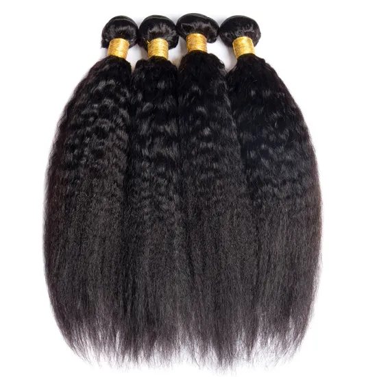 100% Cuticle Aligned Virgin Brazilian Yaki Straight Hair One Bundle Mink Brazilian Human Hair Extensions Kinky Straight