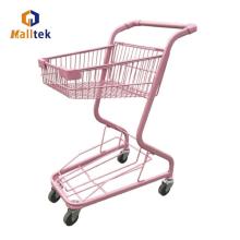 Supermercado Metal Pink Metal de 2 niveles Caskle de compras