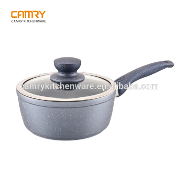 Forged aluminum marble coating cooking pot