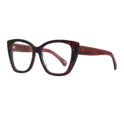 Women Oversized Cat Eye Acetate Optical Frame Glasses