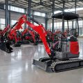 2Ton Red Canopy Crawler Mini Excavator Pilot