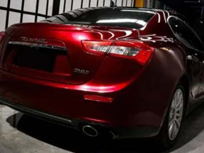 metallic gloss red dragon car wrap vinyl