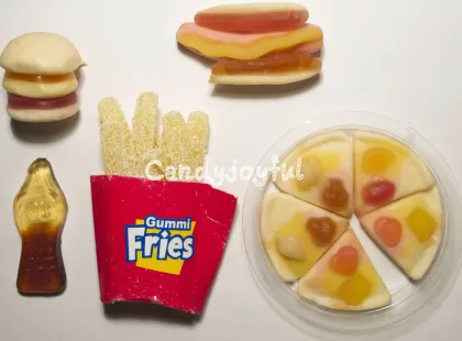 2017 hot new products fast food gummy candy