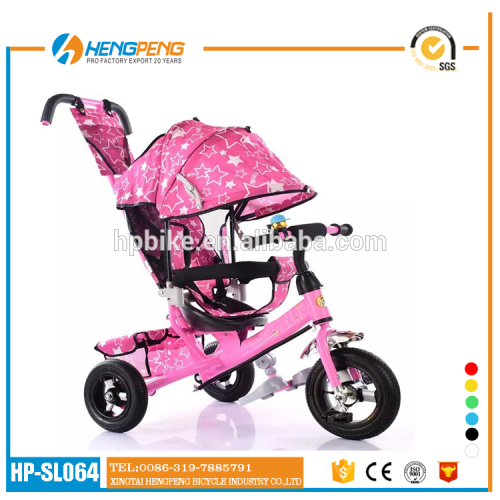 Triciclo a pedale reversibile per bambini Triciclo doppio sedile