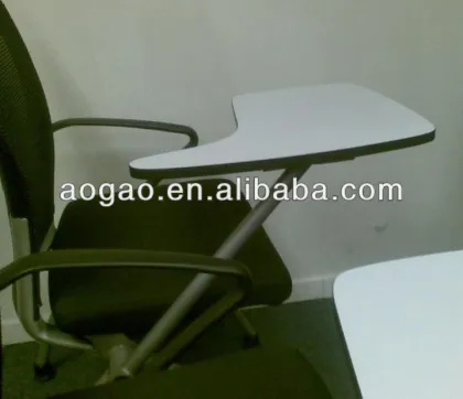 student compact laminate chair with writing tablet
