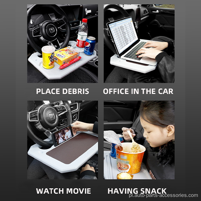 Biuro kierownicy samochodu na laptop lub notebook