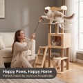 Modern Eco-Friendly Cat Tree Tower Large Indoor Climbing Frame Wooden Cat Scratcher Luxury Apartment Multi-Layer Stable Carton