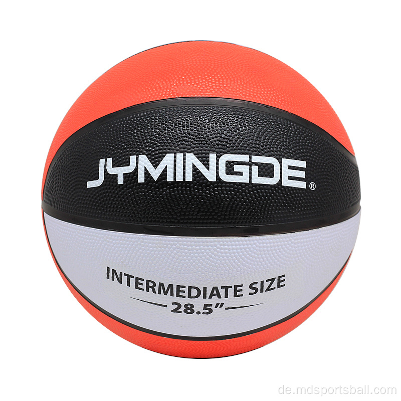 Benutzerdefiniertes Logo gedruckt Gummi Basketball Größe 6