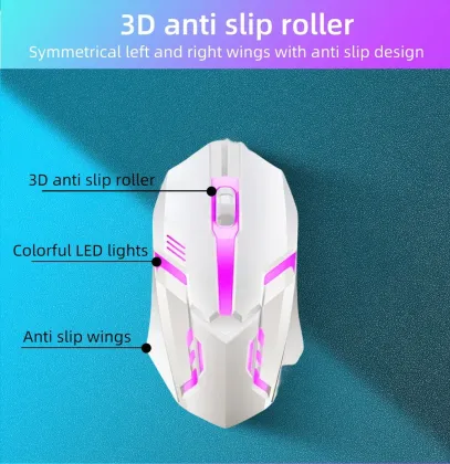 104-Key Wired Mixed Color Luminous Mechanical Keyboard for eSports and Office Use