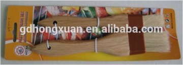 Hot sell easy use grill boasing brush/ 2015 new BBQ pig hair bosting brush with wooden handle