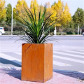 veradek metallic series corten steel long box planter