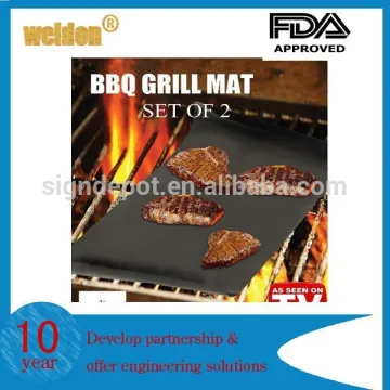 2pcs Reusable Barbecue BBQ Grill Mat Baking NonStick Mats Oven liner
