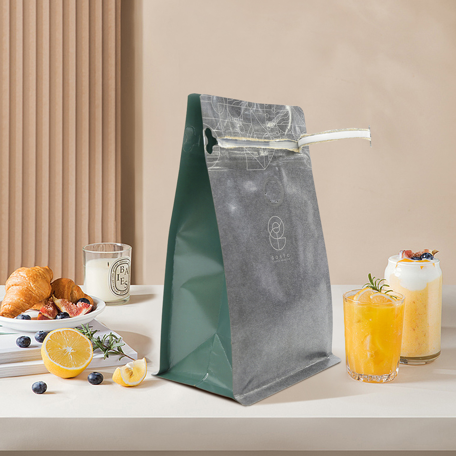 Foil coffee packaging bags