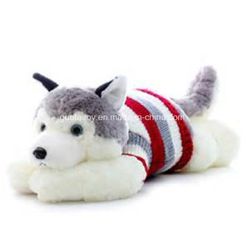 Visual Stuffed Plush Husky Dog Toy with Clothing (GT-09598)