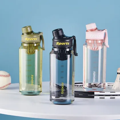 Portable Clear Plastic Travel Cup - New Design Sports Water Bottle