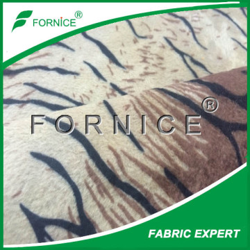 polyester panther printed artificial fur fabric