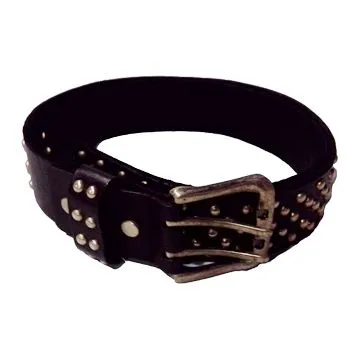 Studded Buffalo Cowhide Leather Belt