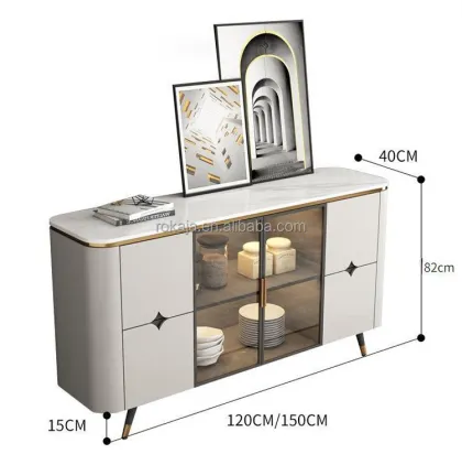 Modern Luxury Slab Dining Room Sideboard