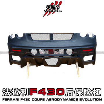 Parachoques trasero de vidrio de fibra de estilo ASI para 2004-2009 Ferrari F430