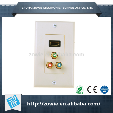 Video Decora Faceplate Wall Socket with RJ45/Data, RJ11/Tel, RCA, USB, VGA, XLR, HDMI etc.