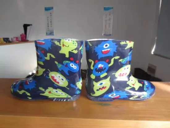 Short cut Children pvc Rain Boots