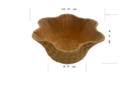 Ice cream cone wavy bowl