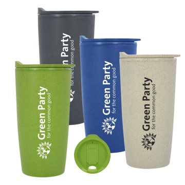 Eco Friendly Wheat Straw Fiber Coffee Cups - Reusable, BPA Free Tumblers