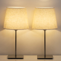 Set of 2 Metal Square Base Desk Lamp