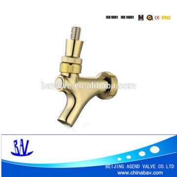 Draft Beer Chrome Faucet with Stainless Steel Lever- Connects Shank & Tap Handle