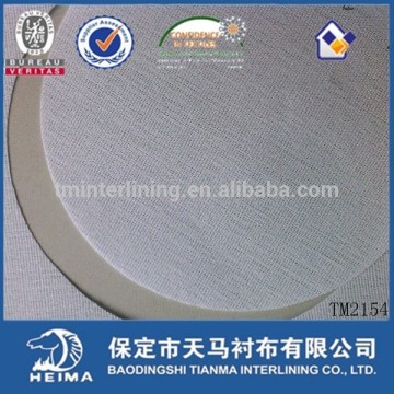 fusible 100% cotton hard hand feelining interlining for hat