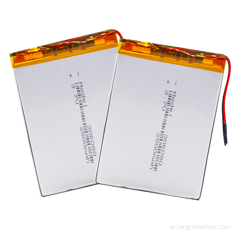 2500mAh 3.7v بطارية Li-polymer مخصصة