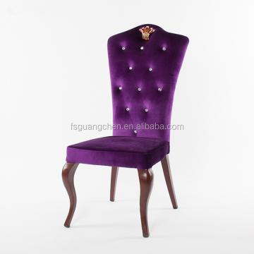 Europe Style Crown Classic Royal Imitated Wood King Chair with Quality Promise