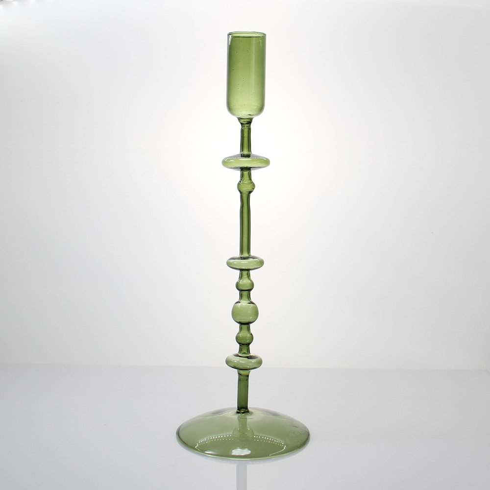 Colored Glass Candlesticks