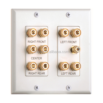 2-Gang 5.1ch Surround Sound Home Theater Distribution Wall Plate - NEW